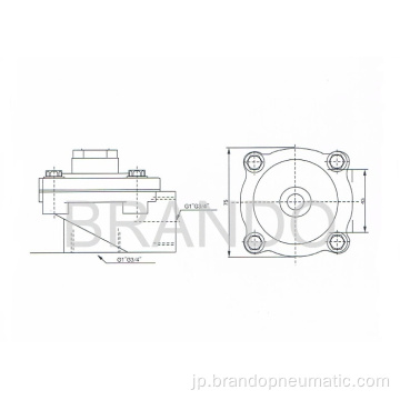 直角空気制御 3/4 インチ パルス弁